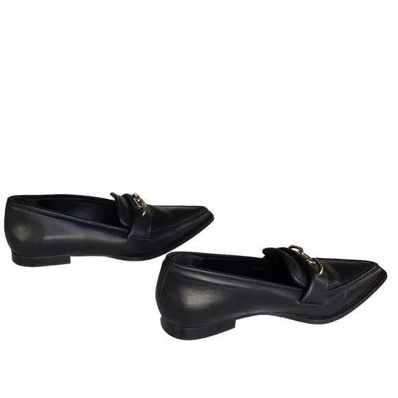 anine bing selma loafer 40 black with gold hardware - Picture 6 of 12